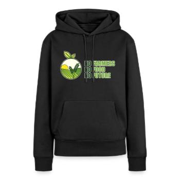 No Farmers - No Food - No Future - Women’s Premium Organic Hoodie - black - Front - Julia (174cm)