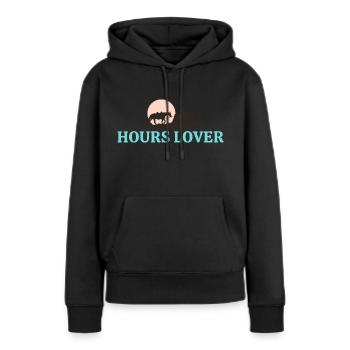 Pferdefreunde - Reiten - Reiter - Frauen Premium Bio Hoodie - Schwarz - Vorne - Julia (174cm)