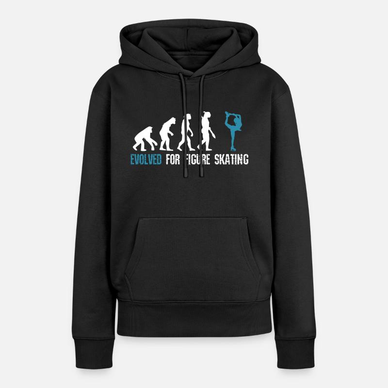 Evolved for Figure Skating Evolution - Frauen Premium Bio Hoodie - Schwarz
