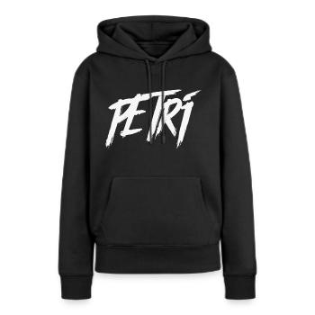 Petri - Sweat à capuche Premium bio Femme - noir - Devant - Julia (174cm)