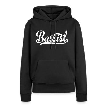 Bassiste - Sweat à capuche Premium bio Femme - noir - Devant - Julia (174cm)