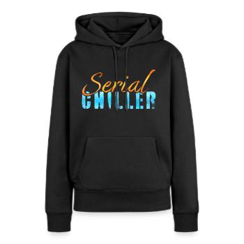 Refroidisseur en série - Sweat à capuche Premium bio Femme - noir - Devant - Julia (174cm)