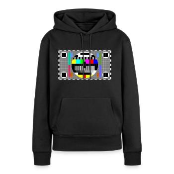TV Test Screen - Women’s Premium Organic Hoodie - black - Front - Julia (174cm)