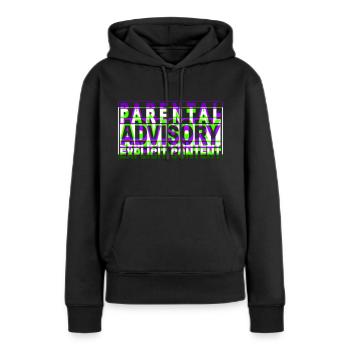 Textgestaltung für elterliche Beratung - Frauen Premium Bio Hoodie - Schwarz - Vorne - Julia (174cm)
