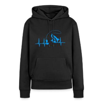 ecg angler boat fishing fish deep sea fishing fish - Women’s Premium Organic Hoodie - black - Front - Julia (174cm)