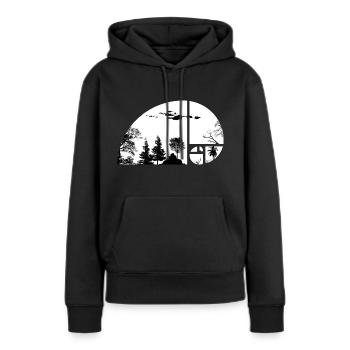 Fibonacci Der goldene Schnitt - Frauen Premium Bio Hoodie - Schwarz - Vorne - Julia (174cm)
