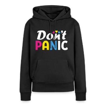 Don’t Panic Pan LGBTQ Pride Month Gay - Sweat à capuche Premium bio Femme - noir - Devant - Julia (174cm)