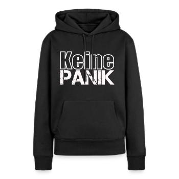 Keine Panik - Frauen Premium Bio Hoodie - Schwarz - Vorne - Julia (174cm)