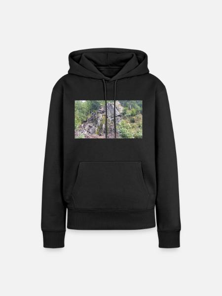 Wasserfall - Frauen Premium Bio Hoodie - Schwarz