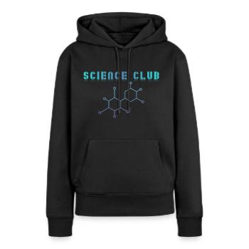 Science Club Théorie de l’enseignement de la recherche - Sweat à capuche Premium bio Femme - noir - Devant - Julia (174cm)