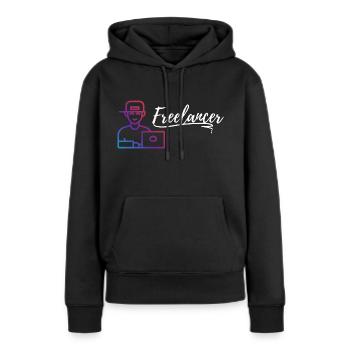 FREELANCER | ONLINE BUSINESS | WORK FROM HOME - Women’s Premium Organic Hoodie - black - Front - Julia (174cm)