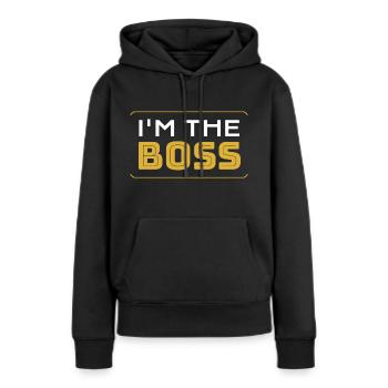 Ich bin der Boss - Frauen Premium Bio Hoodie - Schwarz - Vorne - Julia (174cm)