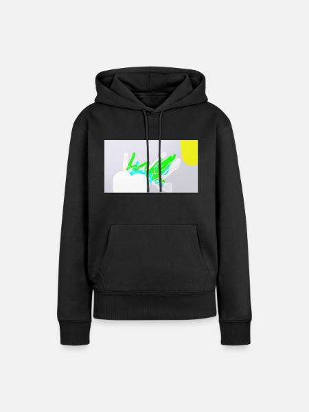 edgar louis1 - Frauen Premium Bio Hoodie - Schwarz
