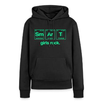 SMART GIRLS ROCK - Système Perdiode Elements - Sweat à capuche Premium bio Femme - noir - Devant - Julia (174cm)