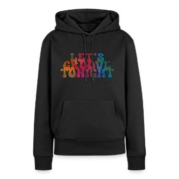 Groove ce soir - Sweat à capuche Premium bio Femme - noir - Devant - Julia (174cm)