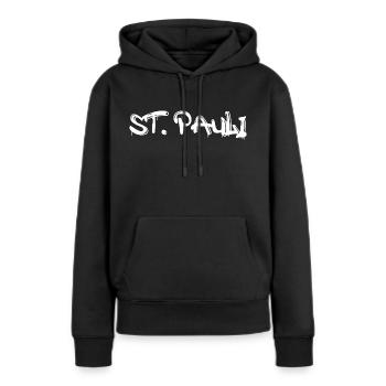St. Pauli Hambourg - Sweat à capuche Premium bio Femme - noir - Devant - Julia (174cm)