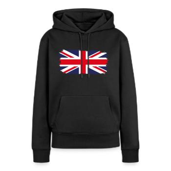 Vereinigtes Königreich Flagge - Frauen Premium Bio Hoodie - Schwarz - Vorne - Julia (174cm)
