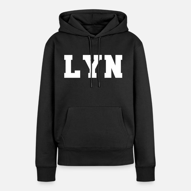 Nom - Lyn - Sweat à capuche Premium bio Femme - noir