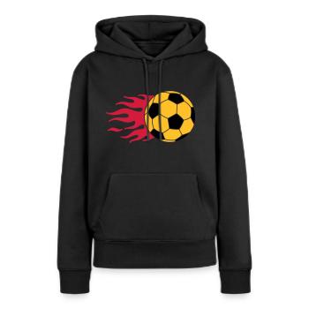 brennender Ball - burning ball - Frauen Premium Bio Hoodie - Schwarz - Vorne - Julia (174cm)