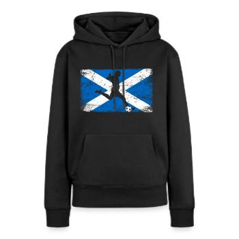 Ecosse Fan de football de l’Ecosse - Sweat à capuche Premium bio Femme - noir - Devant - Julia (174cm)