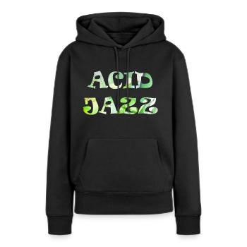 Retro Acid Jazz Funk - Sweat à capuche Premium bio Femme - noir - Devant - Julia (174cm)