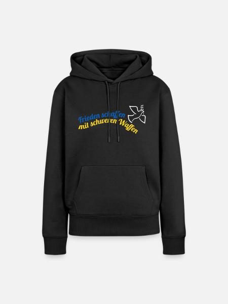 Frieden schaffen! - Frauen Premium Bio Hoodie - Schwarz