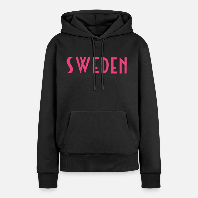 Suède - Sweat à capuche Premium bio Femme - noir