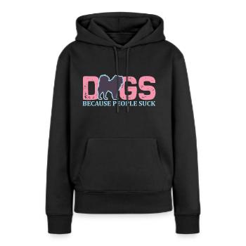 PawPrint Couture - Frauen Premium Bio Hoodie - Schwarz - Vorne - Julia (174cm)