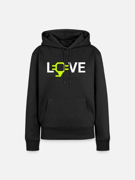 love 3d printing - Frauen Premium Bio Hoodie - Schwarz