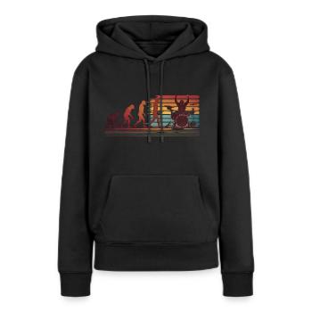 Batteur Evolution Trommeln - Frauen Premium Bio Hoodie - Schwarz - Vorne - Julia (174cm)