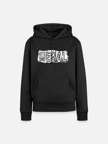 MIR EGAL - Frauen Premium Bio Hoodie - Schwarz