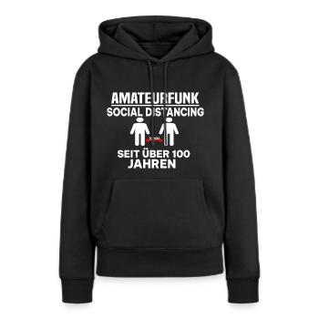 Funken Amateurfunk Amateurfunker Social Distancing - Frauen Premium Bio Hoodie - Schwarz - Vorne - Julia (174cm)