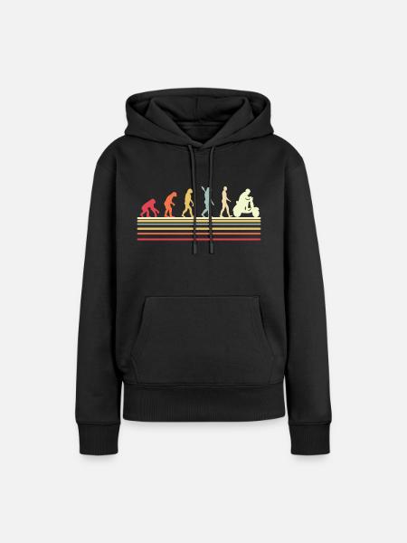 Evolution Roller bunt - Frauen Premium Bio Hoodie - Schwarz
