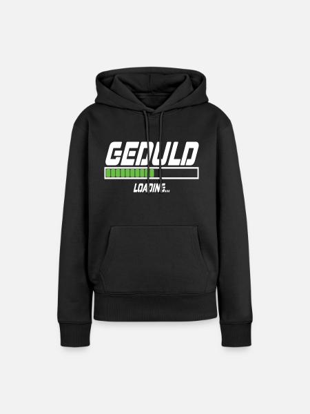 Geduld Loading... - Frauen Premium Bio Hoodie - Schwarz