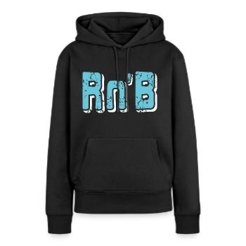 Retro Vintage Rn'B Cool Rhythm & Blues Lover - Frauen Premium Bio Hoodie - Schwarz - Vorne - Julia (174cm)