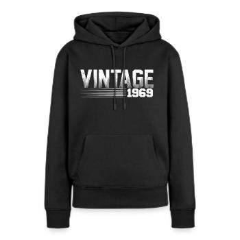 Vintage 1969 Birthday Retro 1969 - Women’s Premium Organic Hoodie - black - Front - Julia (174cm)
