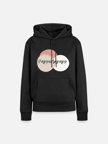 Papperlapapp - Frauen Premium Bio Hoodie - Schwarz