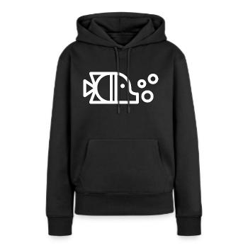Fisch Tier Wasser Comic Geschenk Idee Lebewesen - Frauen Premium Bio Hoodie - Schwarz - Vorne - Julia (174cm)