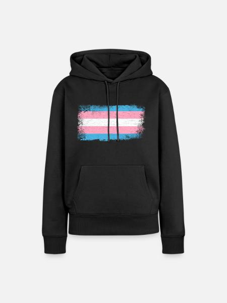 Transgender Flagge - Frauen Premium Bio Hoodie - Schwarz