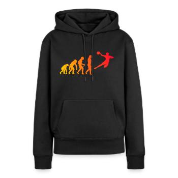Handball Kinder Evolution Handball Spieler Herren - Frauen Premium Bio Hoodie - Schwarz - Vorne - Julia (174cm)