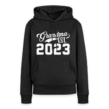 Grandma Est. 2023 - Women’s Premium Organic Hoodie - black - Front - Julia (174cm)