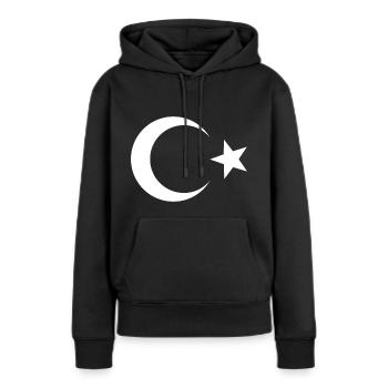 Turquie Turquie - Sweat à capuche Premium bio Femme - noir - Devant - Julia (174cm)