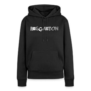 Reggaeton - Frauen Premium Bio Hoodie - Schwarz - Vorne - Julia (174cm)