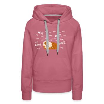 Wheek Wheek Wheek Meerschweinchen Süß Haustier - Frauen Premium Bio Hoodie - Malve - Vorne - Isabella (175cm)