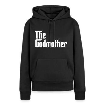 The Godmother ! - Sweat à capuche Premium bio Femme - noir - Devant - Julia (174cm)