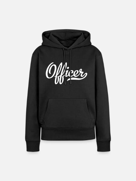Officer - Frauen Premium Bio Hoodie - Schwarz