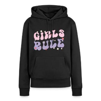 Girls Rule - Women’s Premium Organic Hoodie - black - Front - Julia (174cm)