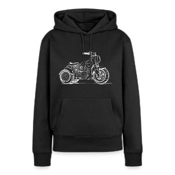 Dreirad Spielzeug Hand gezeichnet - Frauen Premium Bio Hoodie - Schwarz - Vorne - Julia (174cm)