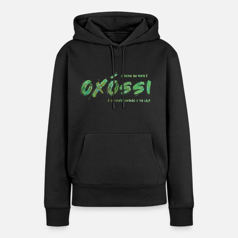 Oxóssi - Frauen Premium Bio Hoodie - Schwarz