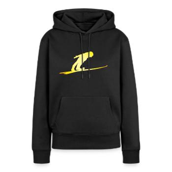 skispringer - Frauen Premium Bio Hoodie - Schwarz - Vorne - Julia (174cm)